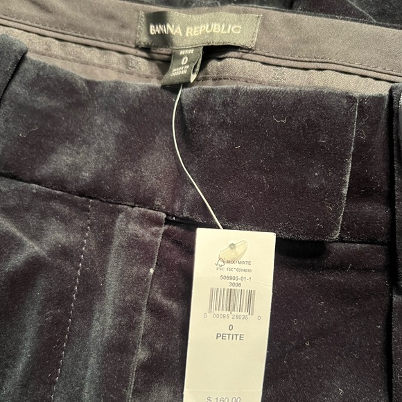 NWT Velvet Boho Hunter Green Veluro Relaxed Pant Banana Republic Sz 0P - Picture 5 of 5